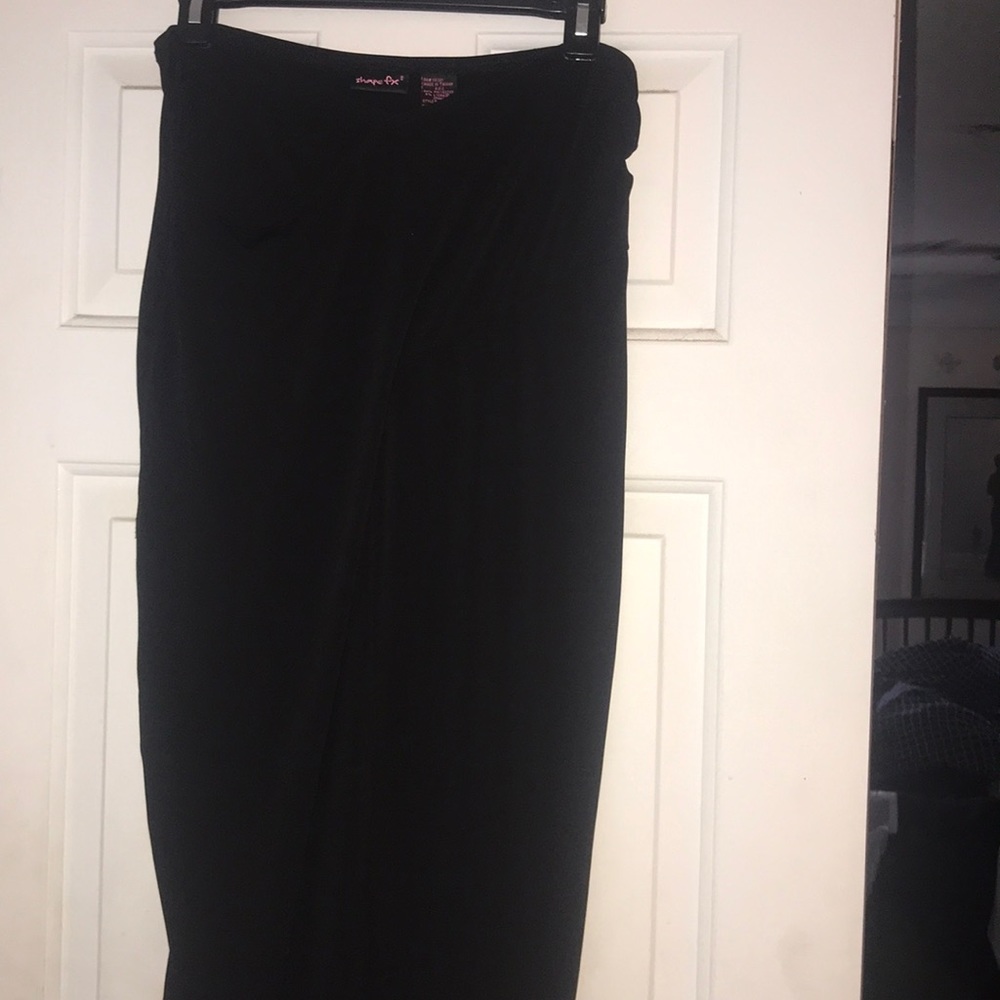 VGC BLACK SLINGY PENCIL TEA LENGHT SKIRT